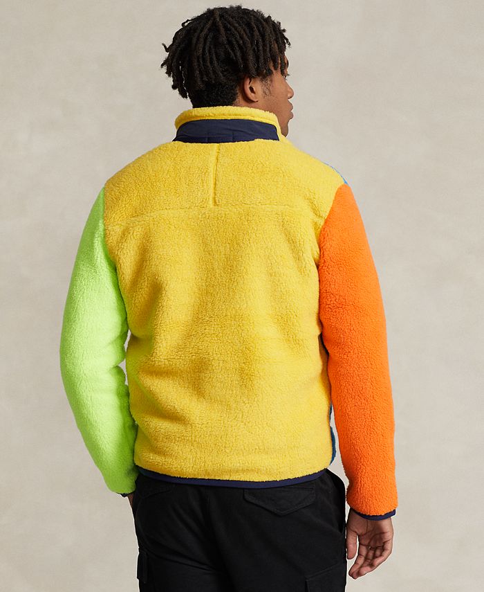 Polo Ralph Lauren Men's Color-Blocked Pile Fleece Jacket - Macy's