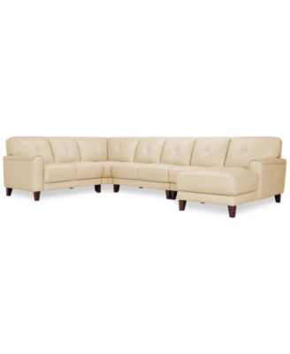 CLOSEOUT! Ashlinn 144" 5-Pc. Pastel Leather Sectional
