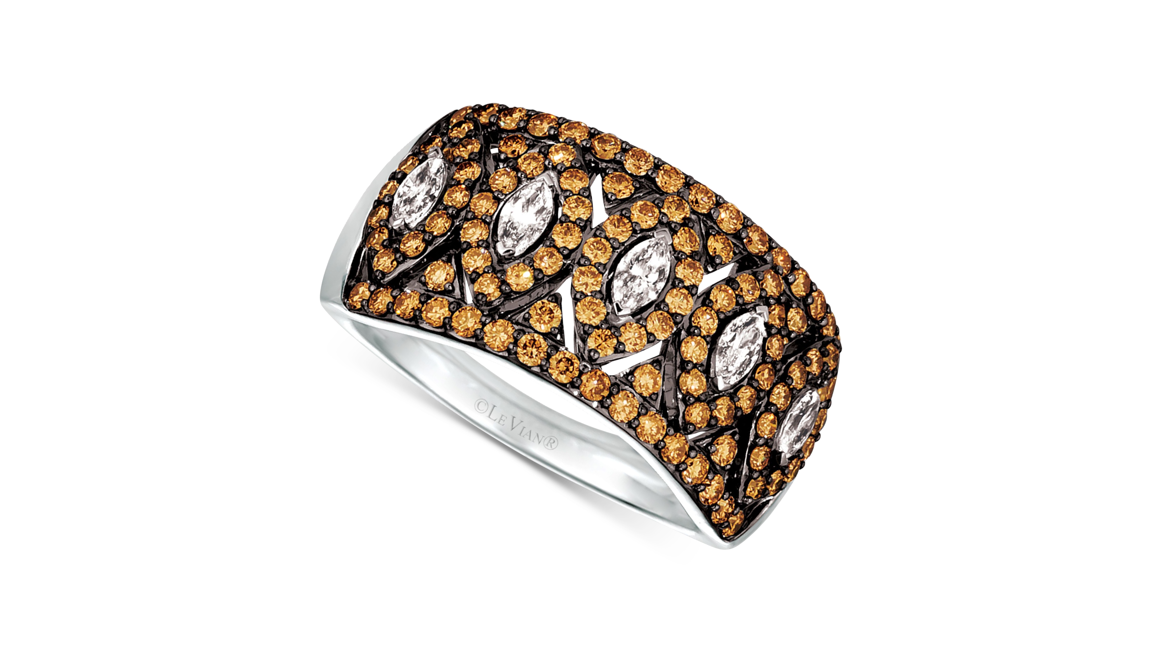 Le Vian Vanilla Diamond & Chocolate Diamond Ring (1-1/5 ct. t.w.) in Platinum