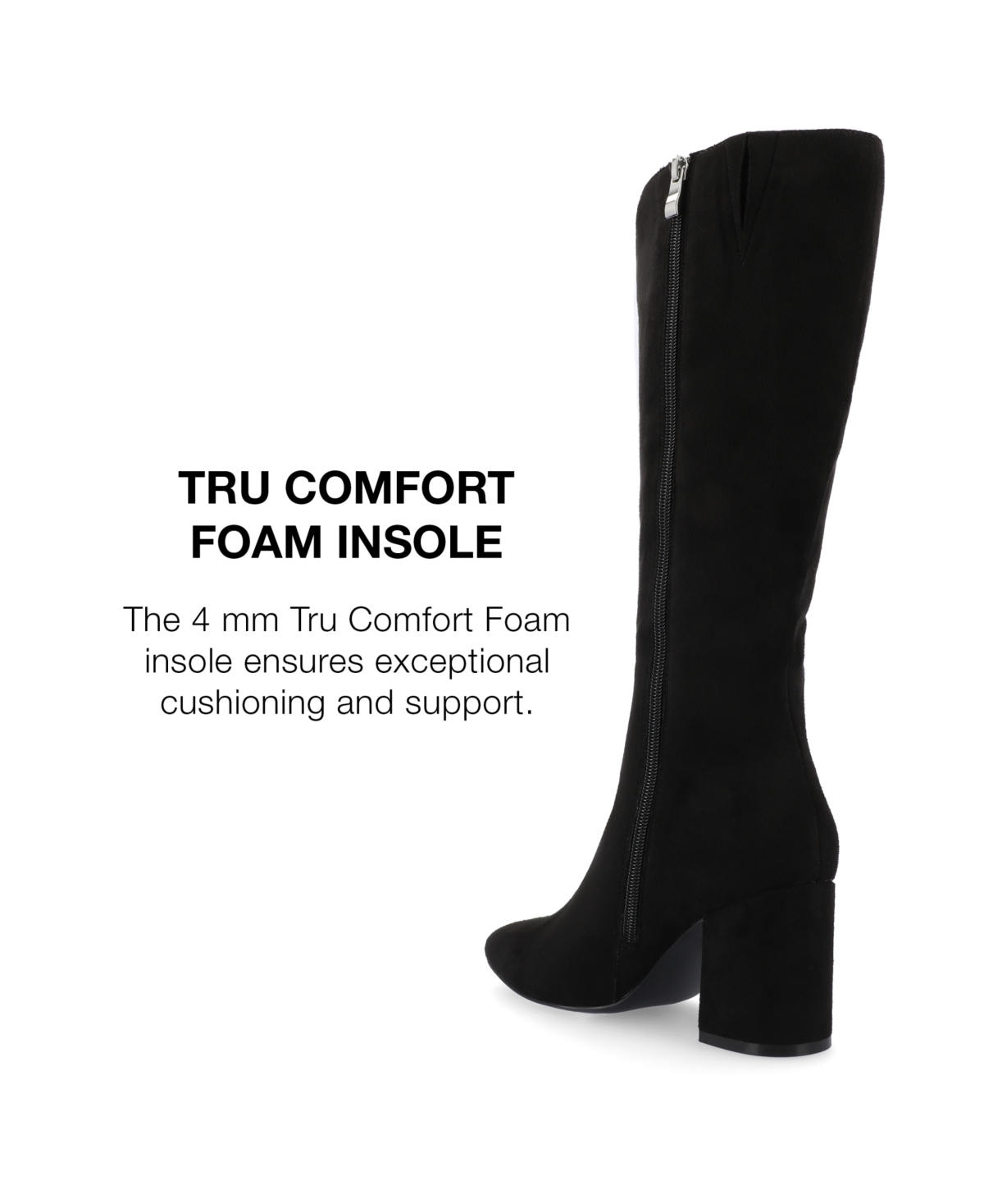 Journee Collection Women's Ameylia Block Heel Knee High Dress Boots