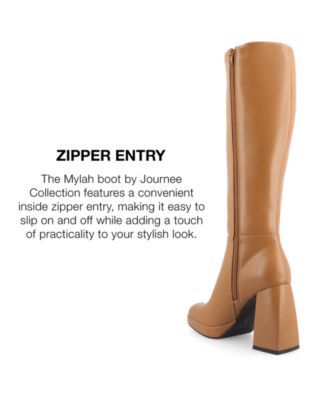 Women's Mylah Platform Block Heel Knee High Boots