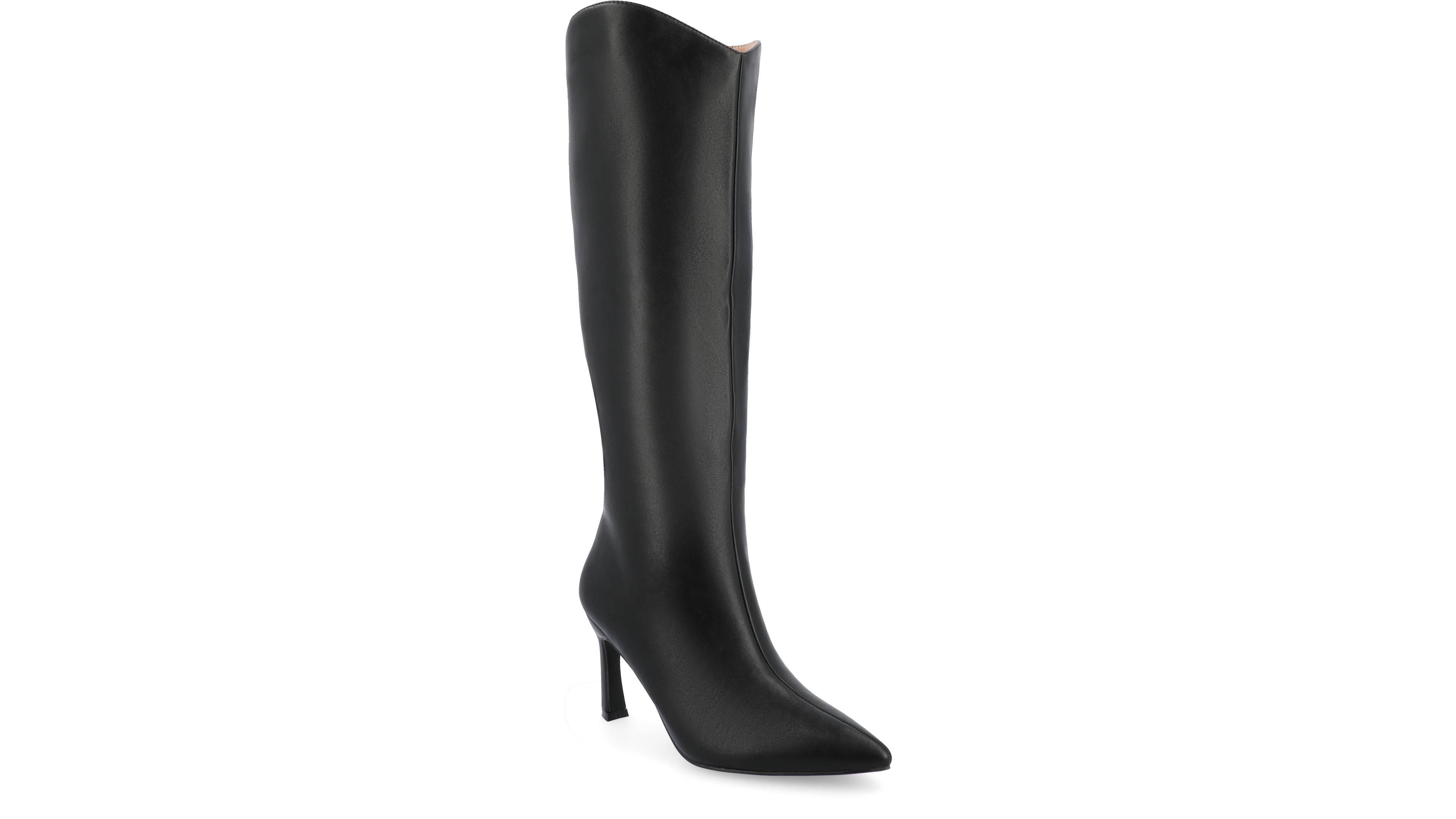 Journee Collection Women's Rehela Pointed Toe Stiletto Knee High Dress Boots