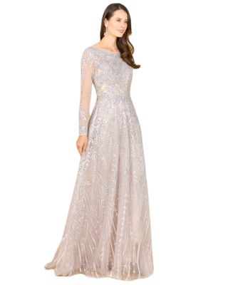 Long Sleeve High Neck Gown Fog / 10