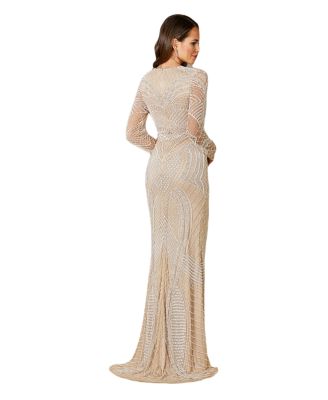 Women's Haley Beaded Dress Nude/Ivory Bridal