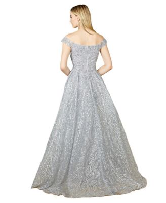 Women's Off Shoulder Overskirt Gown