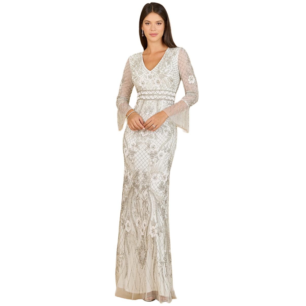 Women's Long Sleeve Ethereal Bridal Gown - Ivory