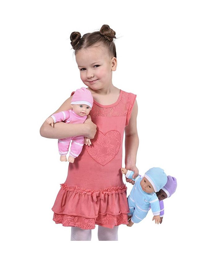 The New York Doll Collection Bambola Morbida Ragazzo 28 Cm (11 Pollici) - Con Ciuccio E Tutina Rimovibile - Giocattolo Per Bambini 1+ Anno - Regalo In Scatola - 4