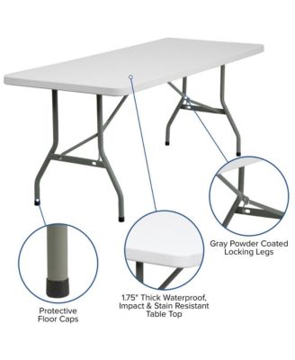 6-Foot Plastic Folding Table