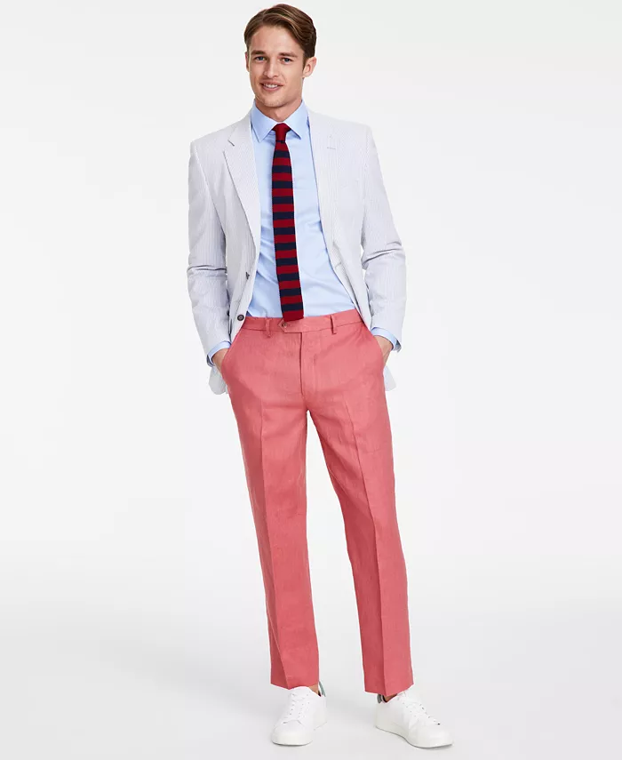 Men's Modern-Fit Linen Dress Pants - thumbnail 10