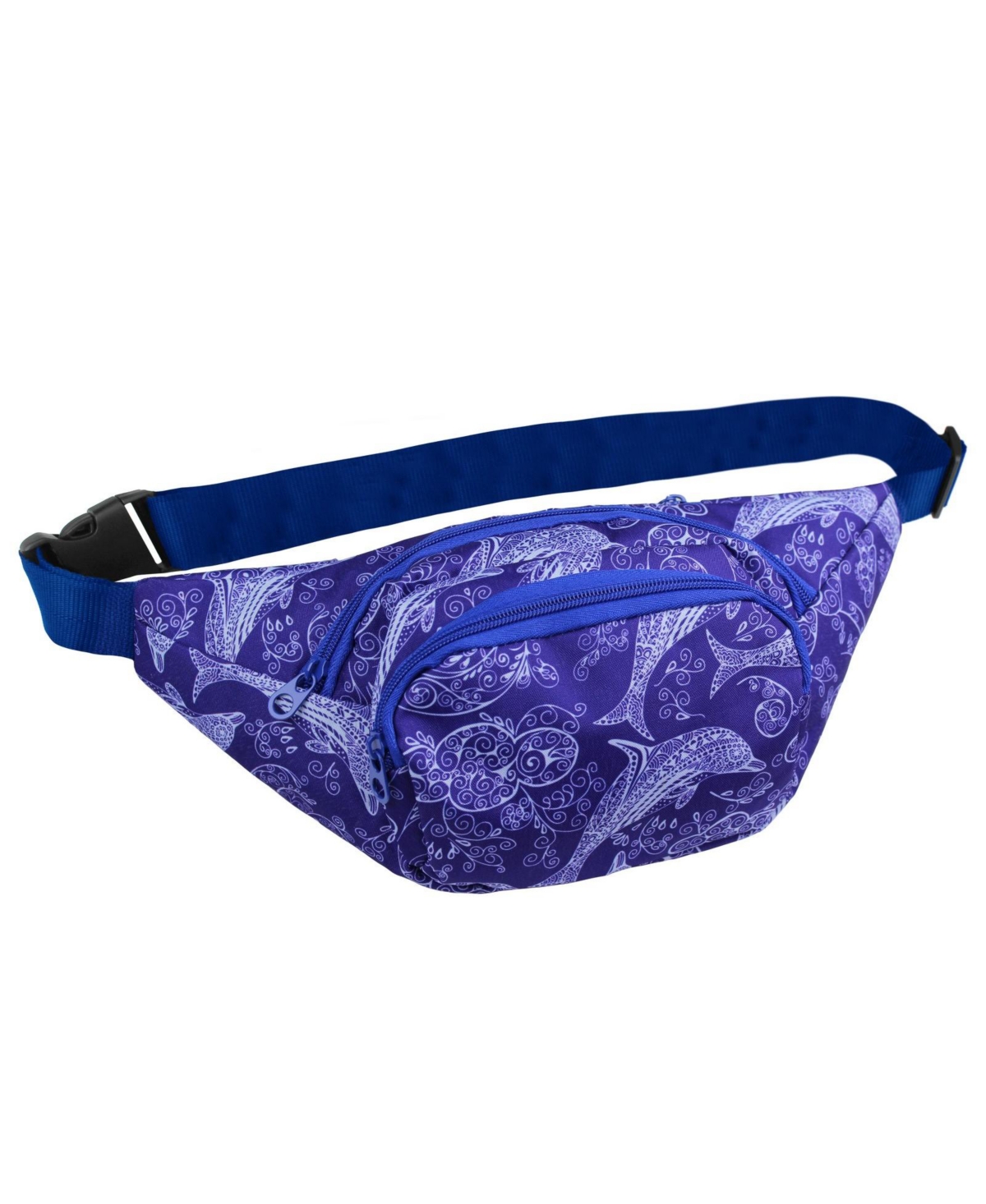The Wildlife Edit 14-Inch Fanny Pack Adjustable Crossbody Waist Pack - Dolphins