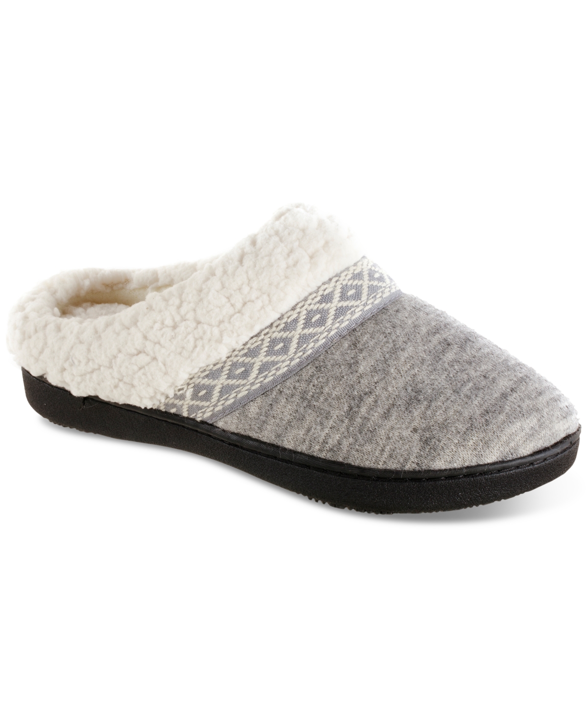 Women's Heather-Knit Ada Hoodback Boxed Slippers - Gray