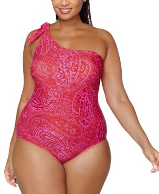 Raisins Curve Trendy Plus Size Marita One Shoulder One Piece Swimsuit Macy s