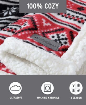 Ultra Soft Plush Fleece Reversible Throw, 60" X 50"