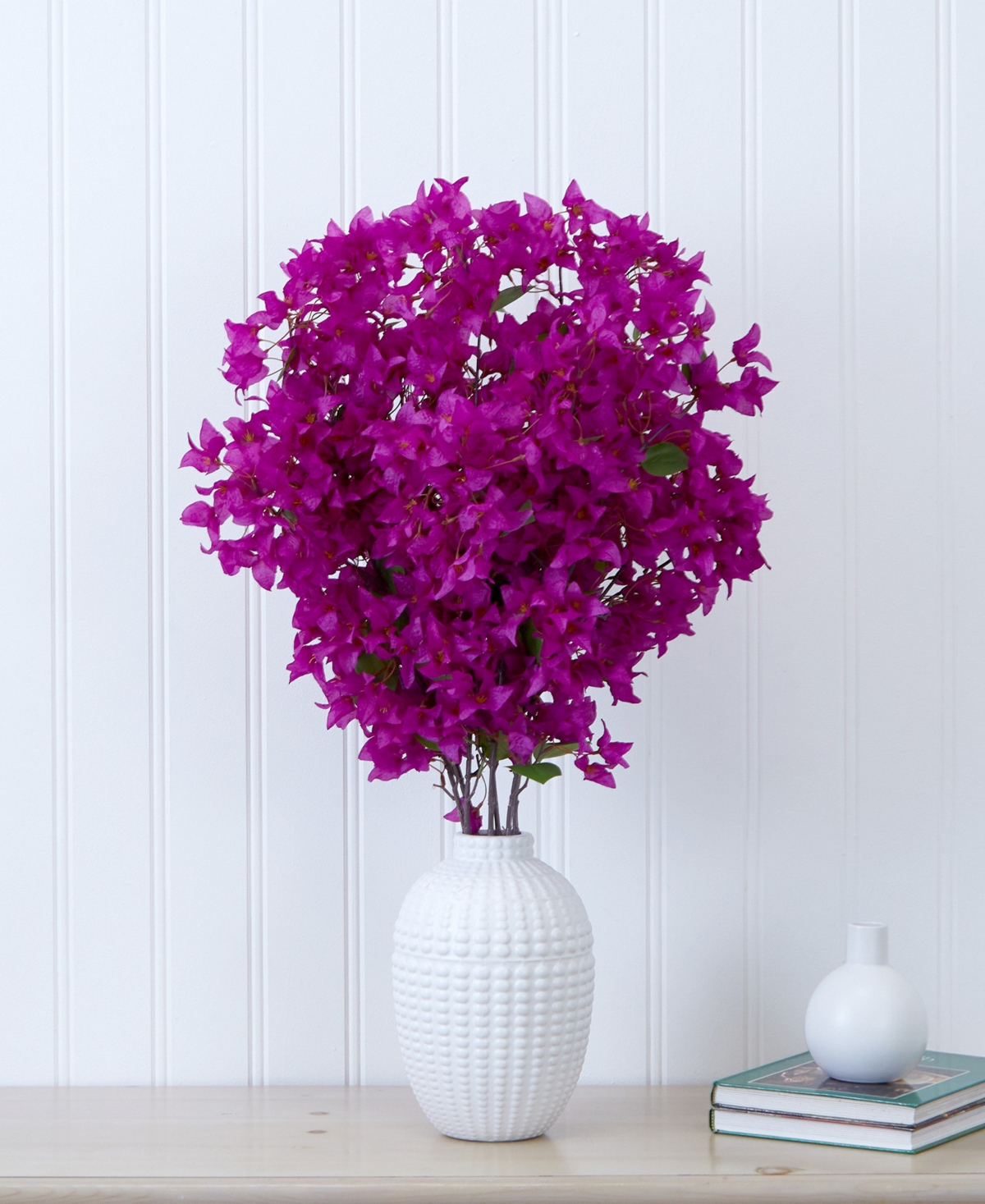 Nearly Natural 40in Artificial Bougainvillea Arrangement With Vase In Pink