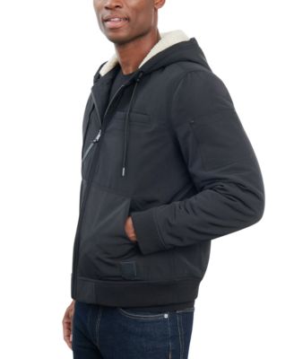 Flannel fleece lined hooded jacket best sale