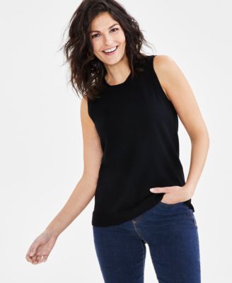 Style & Co - Women's Solid Sleeveless Shell Sweater Top