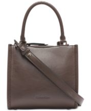 Leather satchel Saks Fifth Avenue Collection Brown in Leather - 25297142