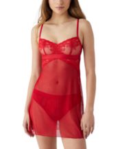 Red Bow Halter Crotchless Underwear 2Pc Sexy Lingerie Set