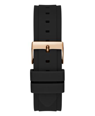 Women's Multi-Function Black Silicone Watch 39mm