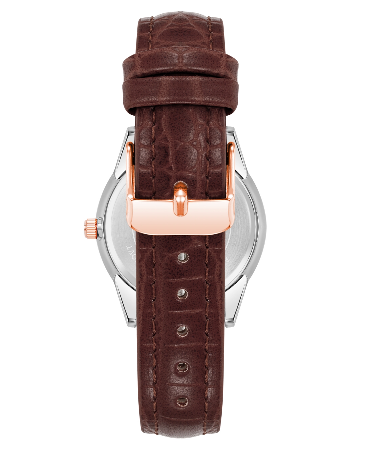 Anne Klein Women's Quartz Dark Brown Polyurethane Band Watch, 33mm In Brown