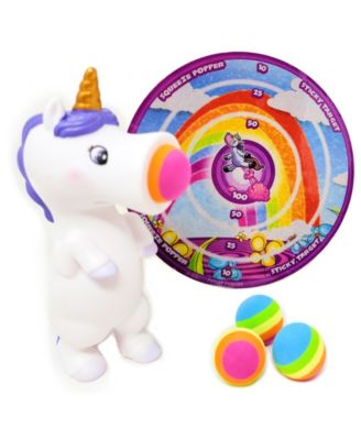 Unicorn Squeeze Popper with Sticky Target