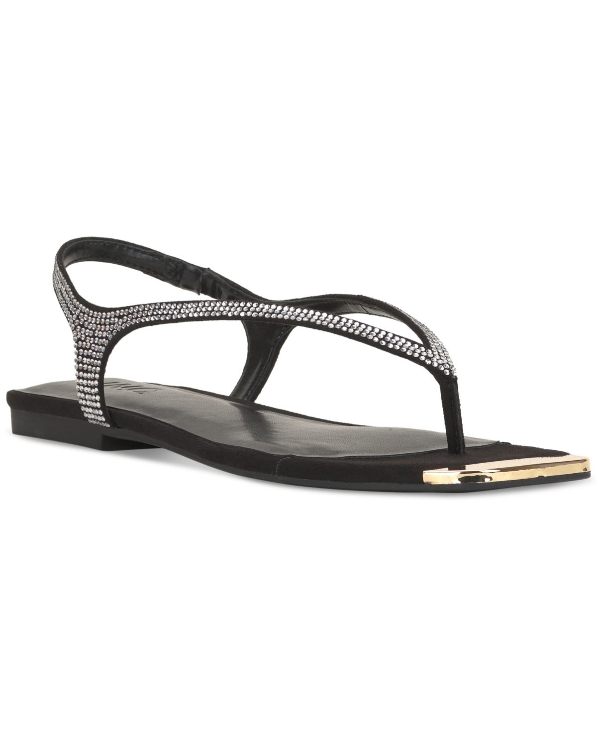 Inc International Concepts Women's Pasca Flat Sandals, Created For Macy's In Black Bling