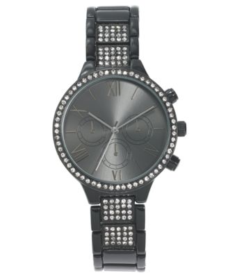 I.N.C. International Concepts - Women's Black-Tone Bracelet Watch 37mm