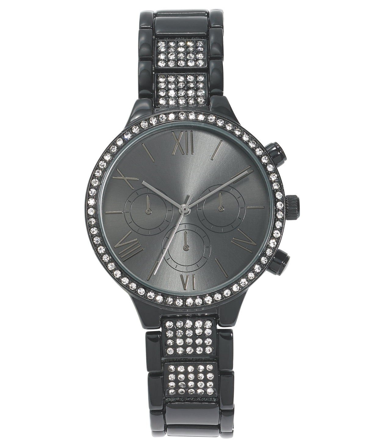 Inc International Concepts Women's Black-tone Bracelet Watch 37mm, Created For Macy's