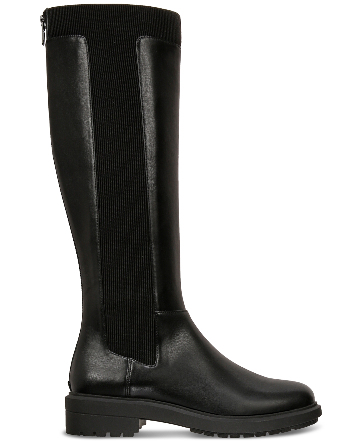 Shop Alfani Women's Tamira Knee High Riding Boots, Created For Macy's In Black Smooth