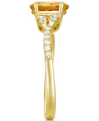 Citrine (1 ct. t.w.) & Lab-Grown White Sapphire (1/4 ct. t.w.) Ring in 14k Gold-Plated Sterling Silver (Also in Additional Gemstones)