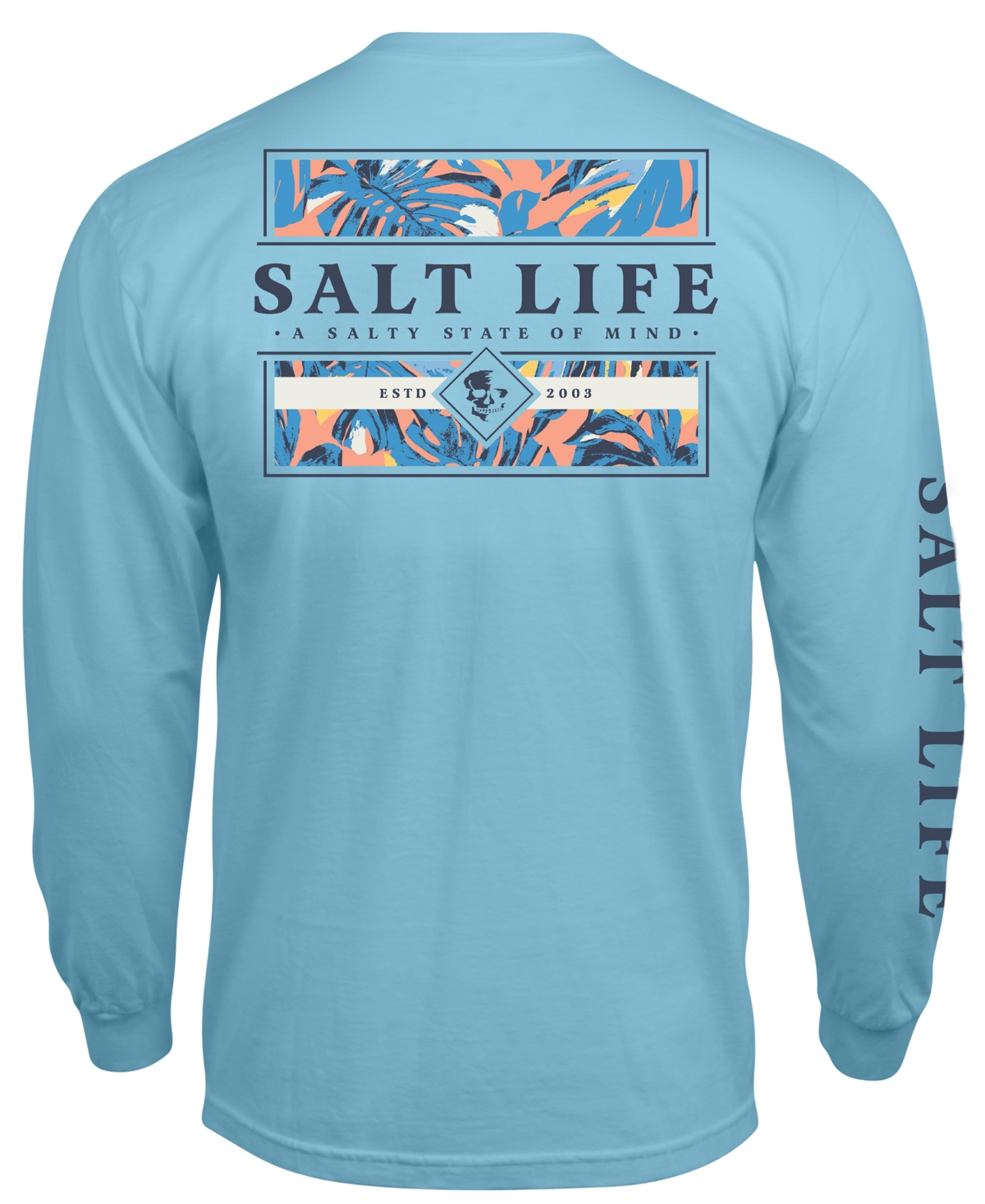 Salt Life Men's  Lounge Life Graphic Long Sleeve T-shirt In Sky Blue