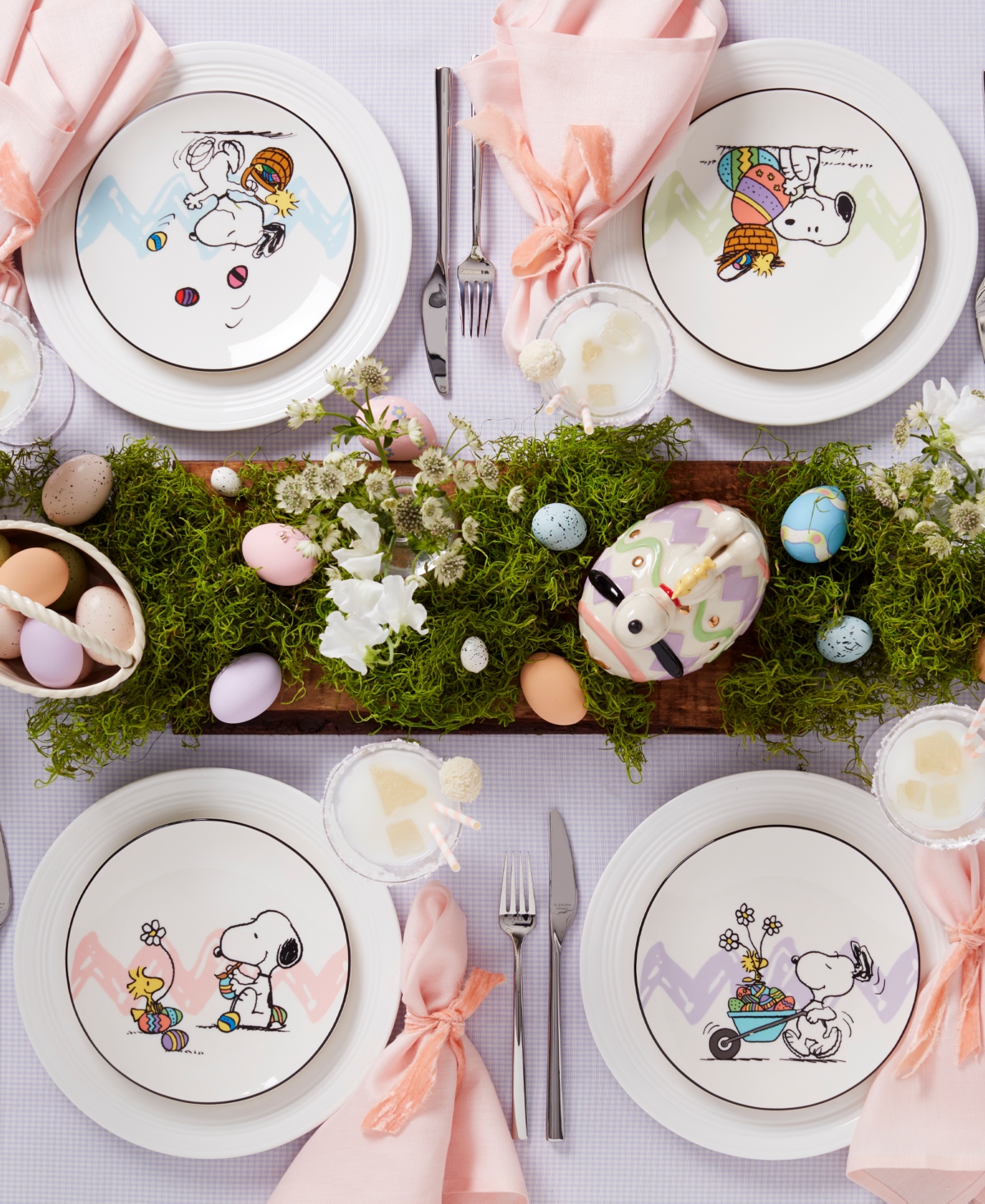 Lenox Peanuts Easter Accent Plates, Set Of 4 In Multi And Ivory