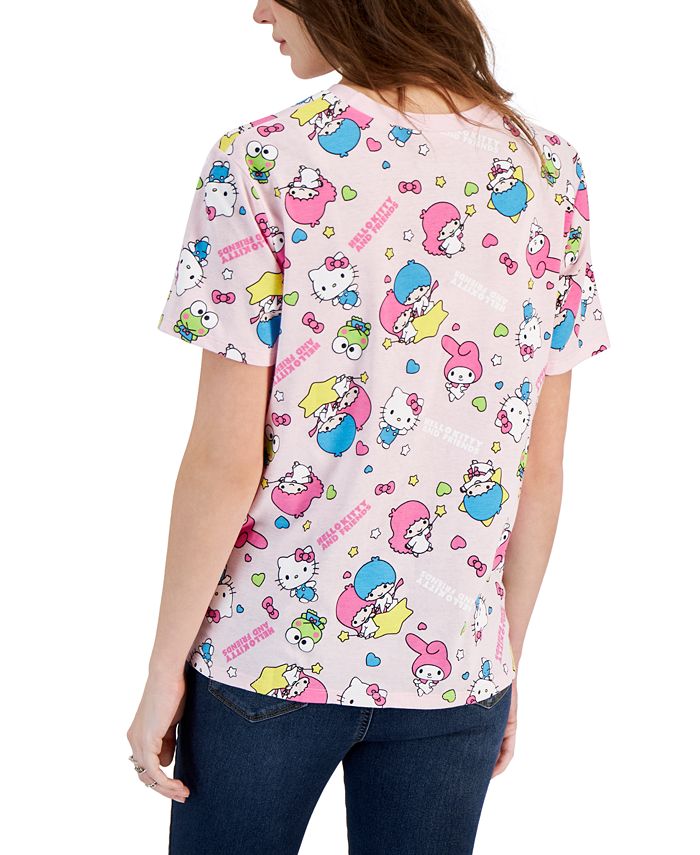 Love Tribe Juniors' Short-Sleeve Hello Kitty Print T-Shirt - Macy's