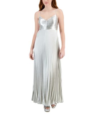 Lucy Paris - Women's Rose Pleated Sleeveless Maxi Dress