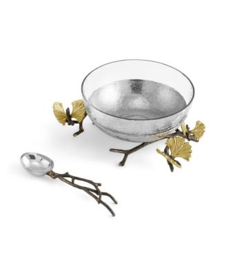 Butterfly Gingko Glass Nut Dish