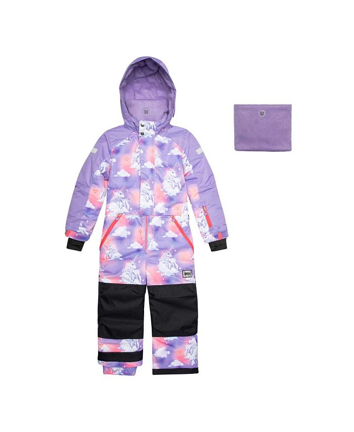 Cloud Printed Kids Waterproof All in One Snowsuit