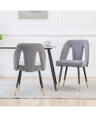 Akoya Velvet Dining Chair with Nailheads