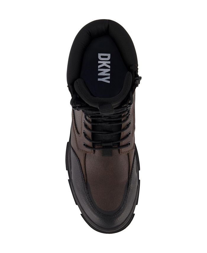 DKNY Men's Side Zip Tall Rubber Lug Sole Boots Macy's