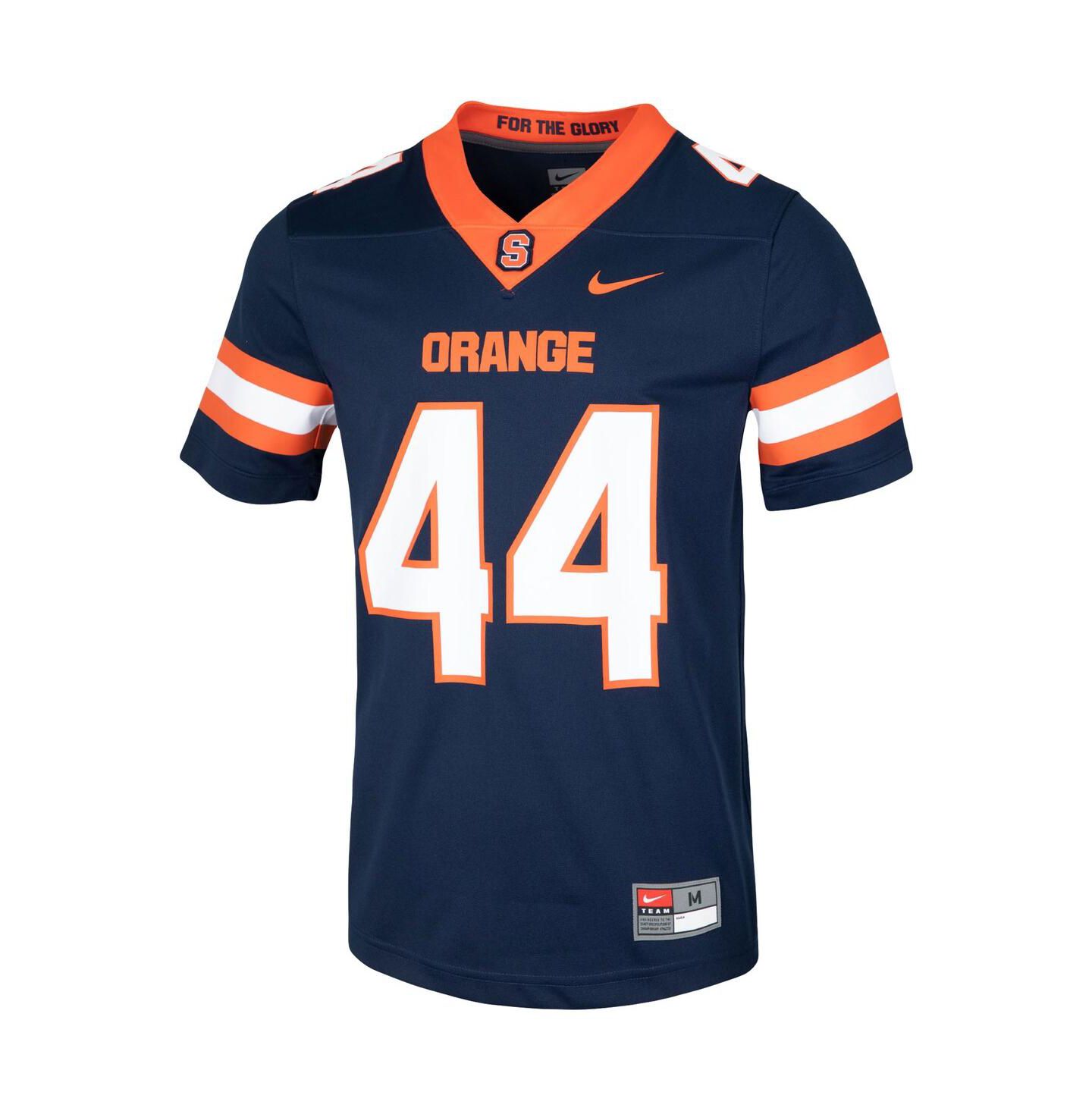 Мужской топ Nike #44 Navy Syracuse Orange Football Jersey — фото 2