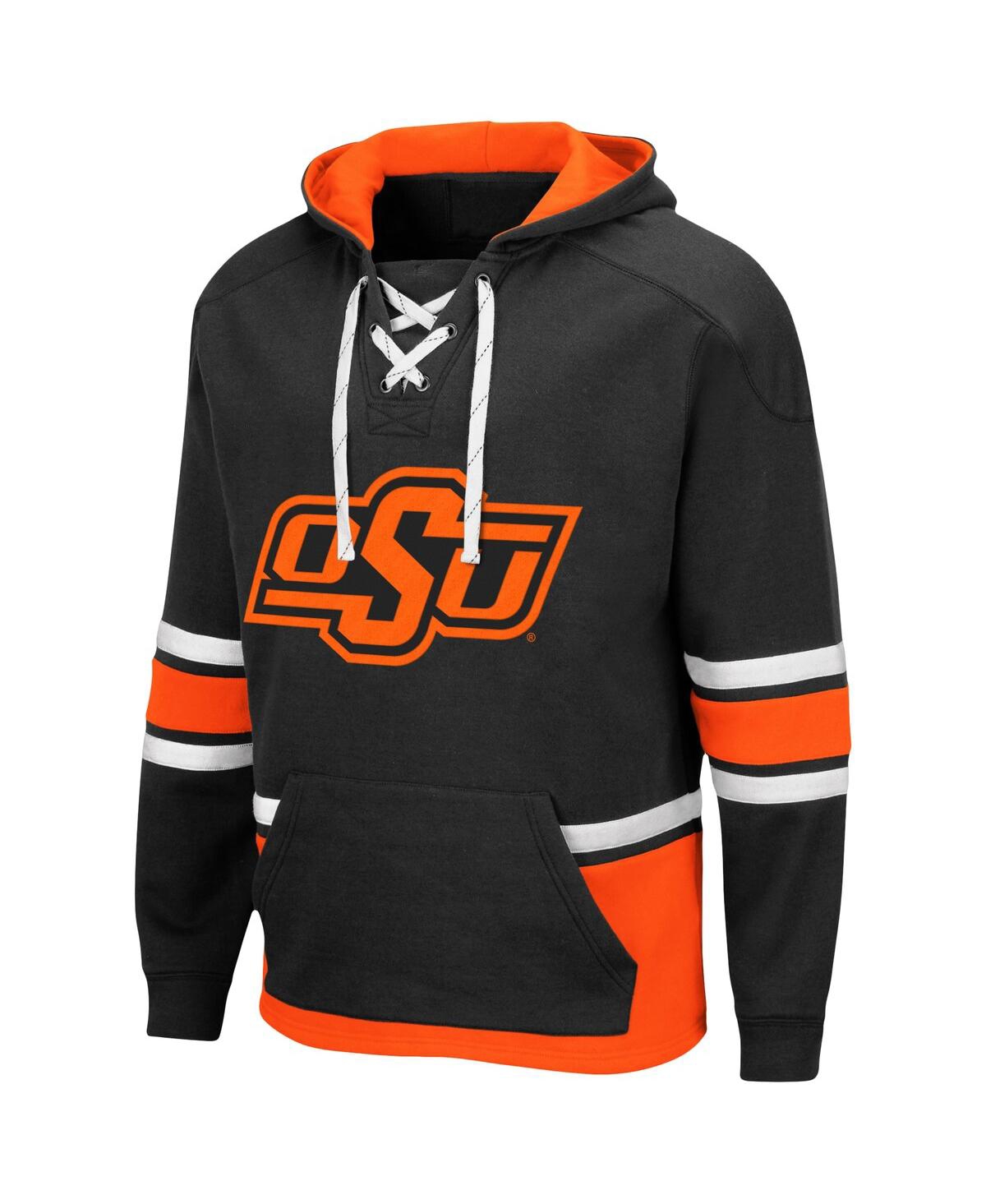 Colosseum Men's  Black Oklahoma State Cowboys Lace Up 3.0 Pullover Hoodie In Black