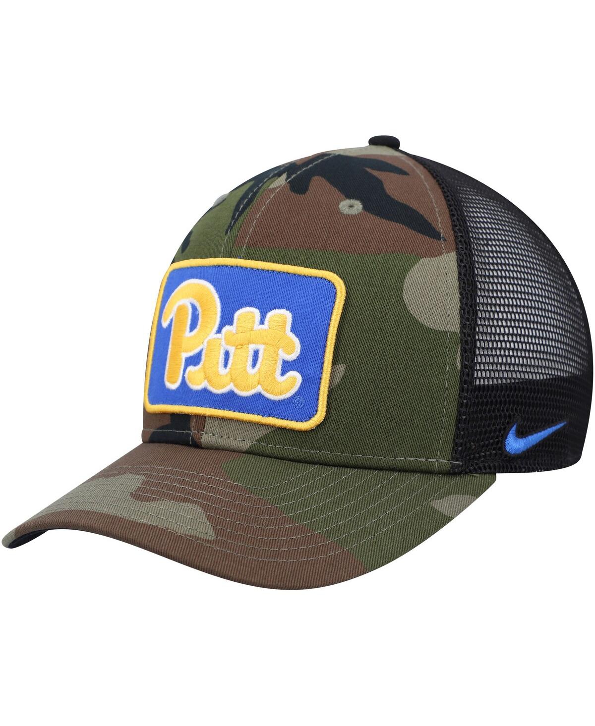 Shop Nike Men's  Camo, Black Pitt Panthers Classic99 Trucker Snapback Hat In Camo,black