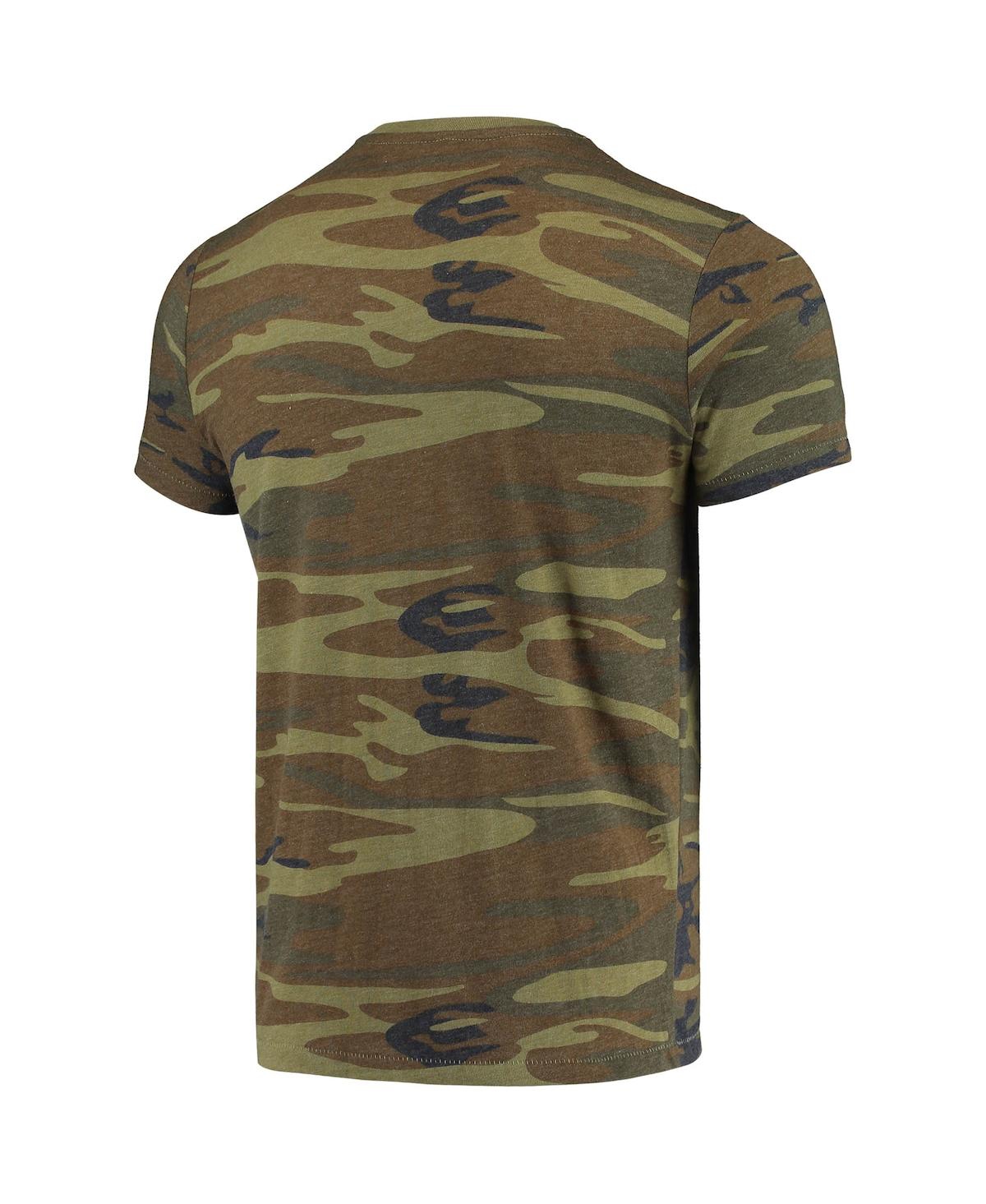 Shop Alternative Apparel Men's  Camo Distressed Indiana Hoosiers Arch Logo Tri-blend T-shirt