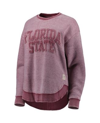 Women's Garnet Distressed Florida State Seminoles Ponchoville Pullover Sweatshirt