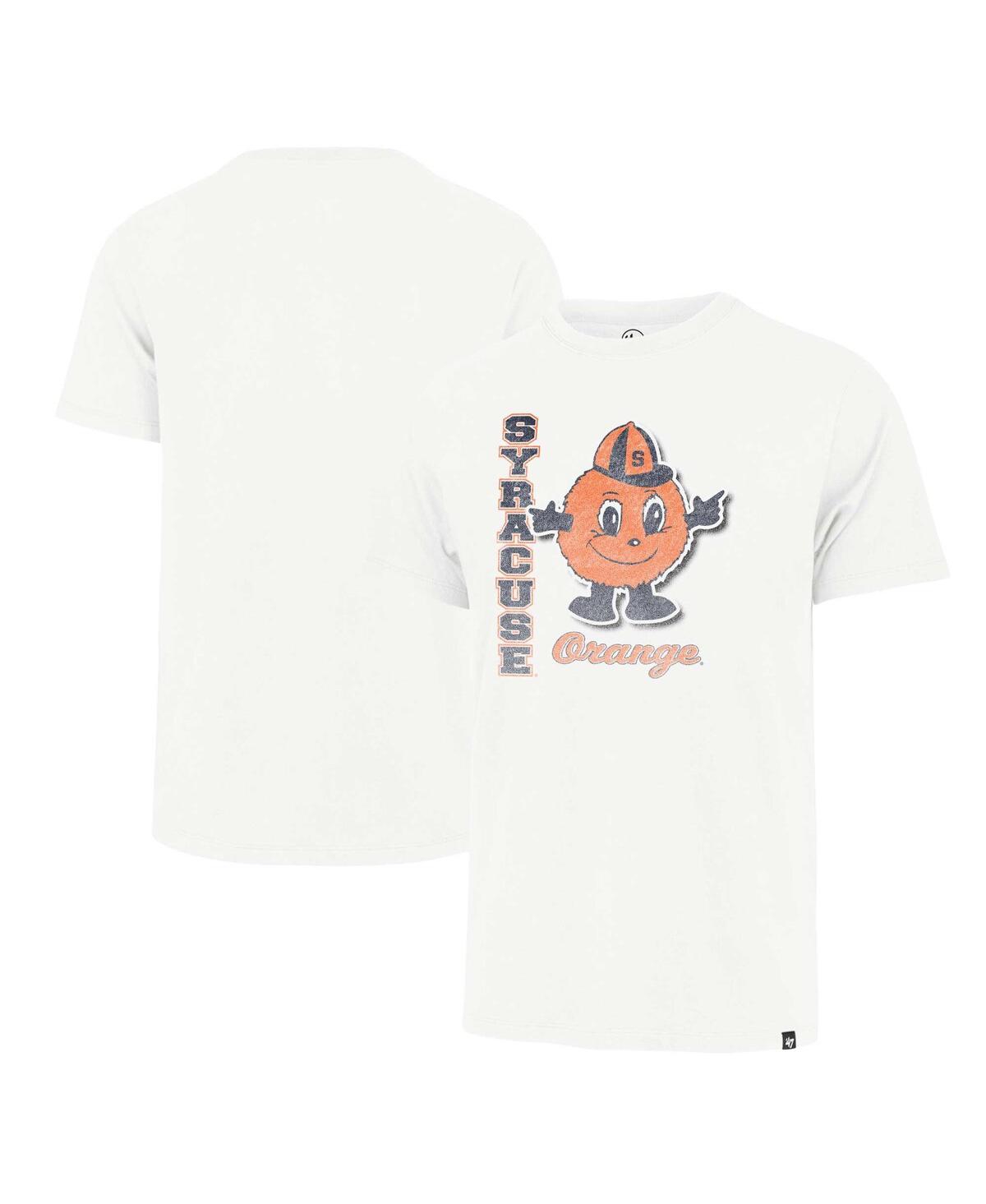 47 Brand Men's ' Cream Distressed Syracuse Orange Phase Out Franklin T-shirt