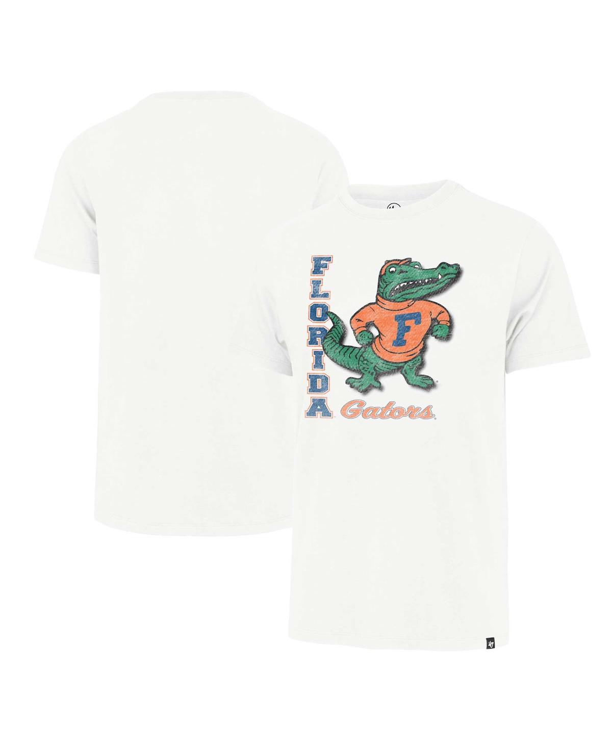 47 BRAND MEN'S '47 BRAND CREAM DISTRESSED FLORIDA GATORS PHASE OUT THROWBACK FRANKLIN T-SHIRT