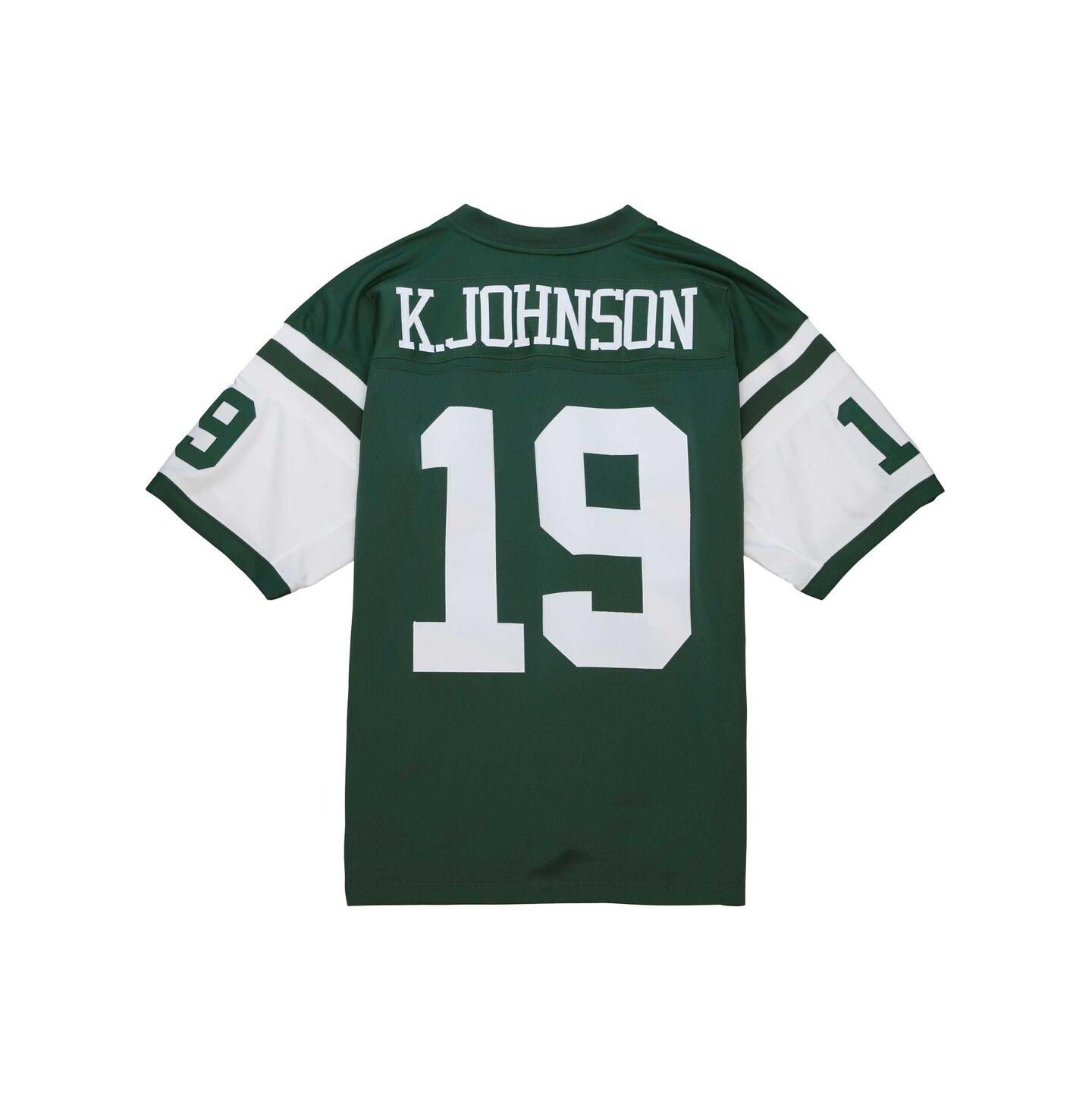Мужской топ Mitchell & Ness Keyshawn Johnson Green New York Jets 1998 Legacy Replica Jersey — фото 4