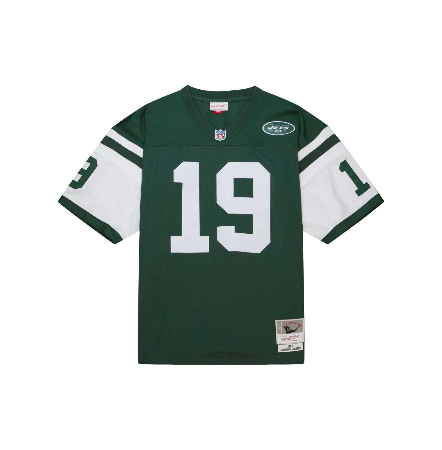 Мужской топ Mitchell & Ness Keyshawn Johnson Green New York Jets 1998 Legacy Replica Jersey — фото 3