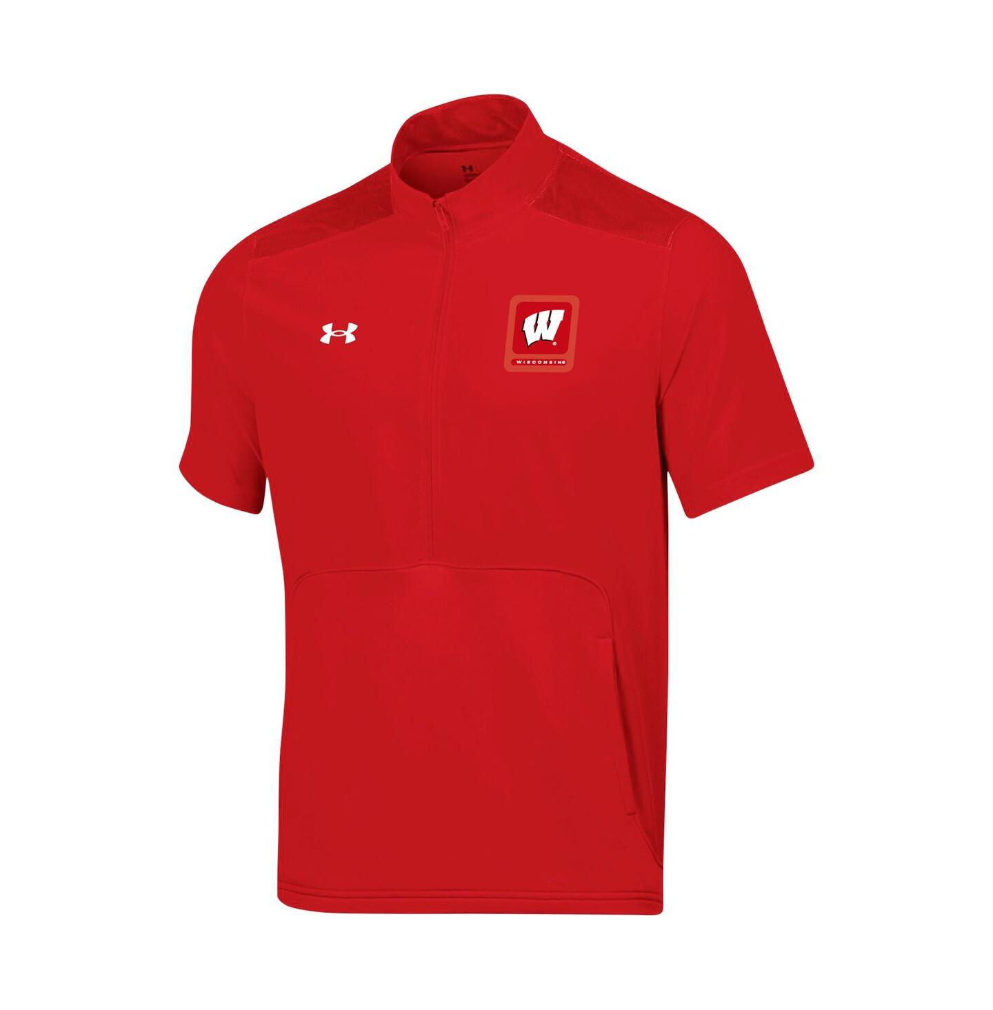 Мужская куртка Under Armour Red Wisconsin Badgers Motivate Half-Zip — фото 2