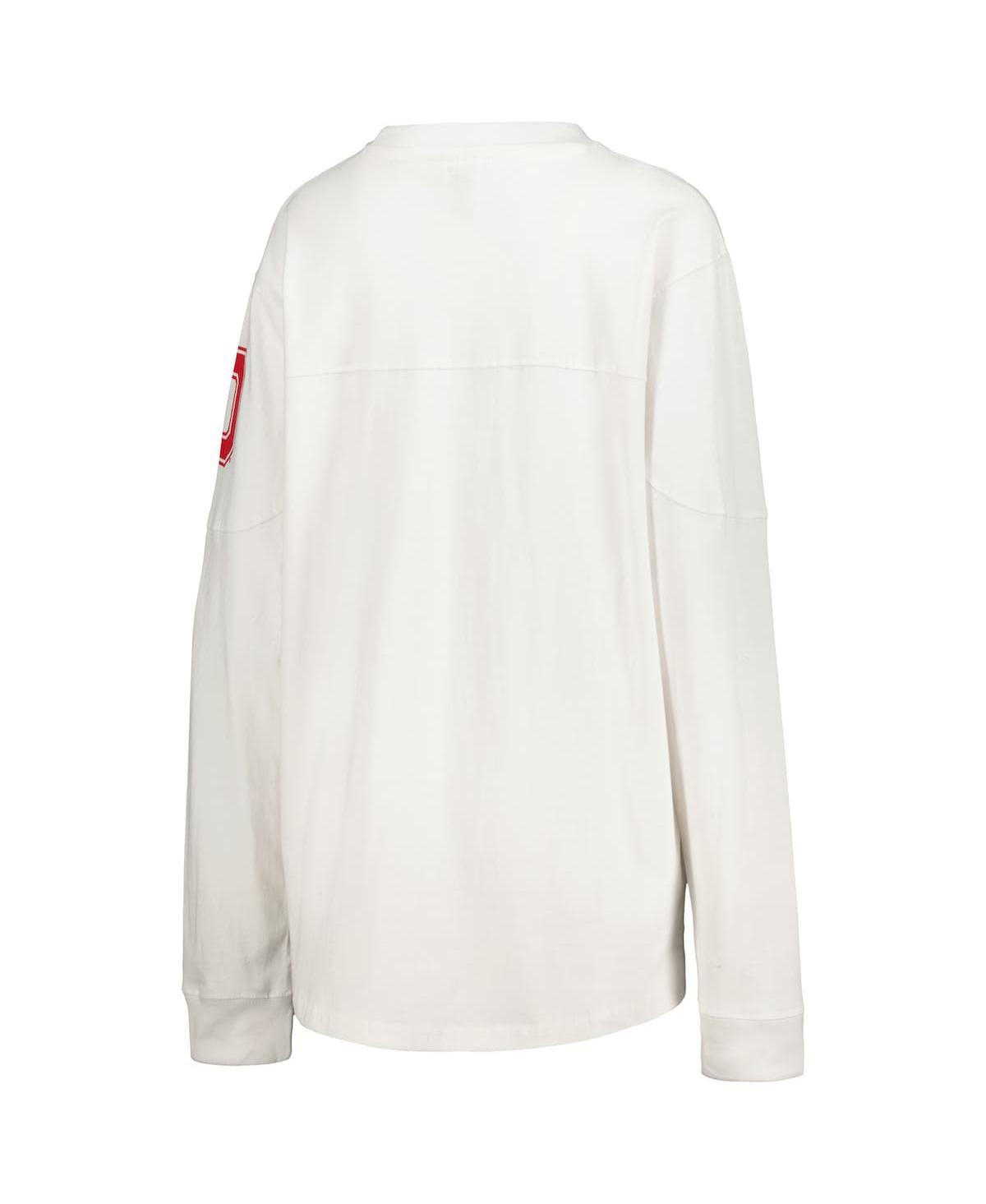 Women's PressboxOhio State Buckeyes Edith Long Sleeve T-shirt - White