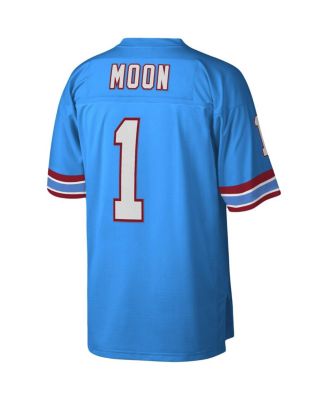 Men's Warren Moon Light Blue Houston Oilers Legacy Replica Jersey